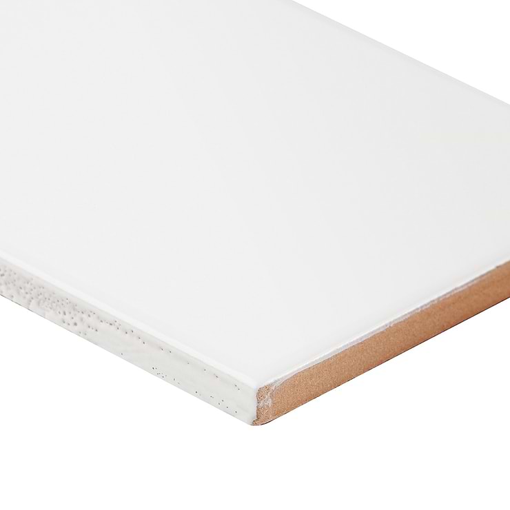 Basic White 3x6 Polished Ceramic Subway Wall Tile
