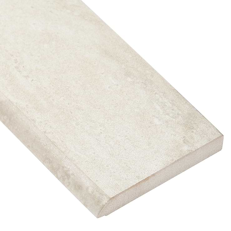 Basic Travertine Beige & Cream 2x24 Matte Porcelain Bullnose 