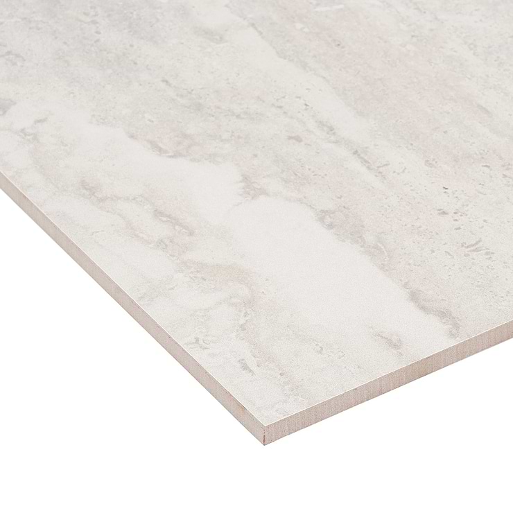 Basic Travertine Cotton White 12x24 Matte Porcelain Tile