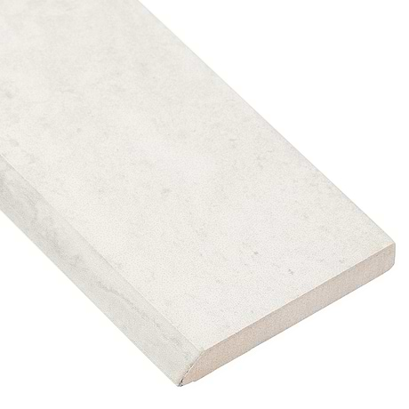 Basic Travertine Cotton White 2x24 Matte Porcelain Bullnose 