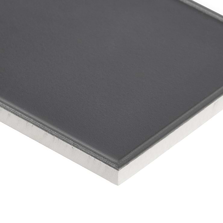 Stacy Garcia Maddox Frame Charcoal Black 4x8 Matte Ceramic Subway Tile