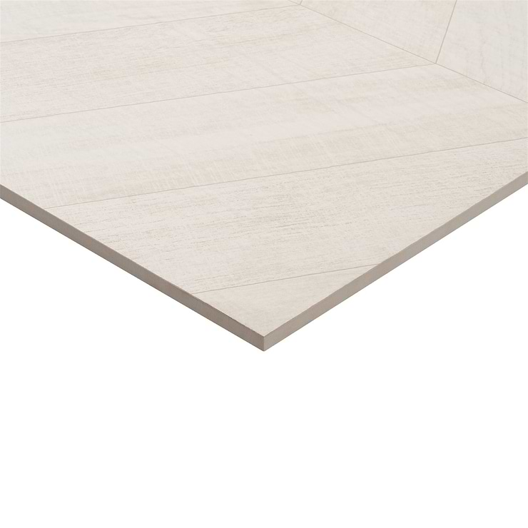 Kenridge Chevron White 24x48 Wood Look Matte Porcelain Tile