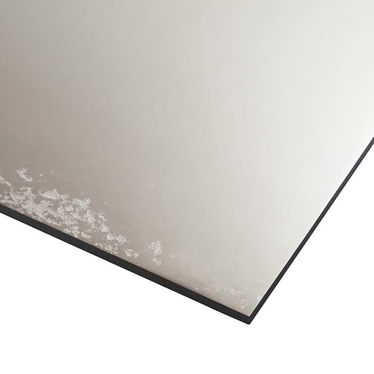 Amulet Mist Silver 18x36 Metal Laminated Porcelain Tile