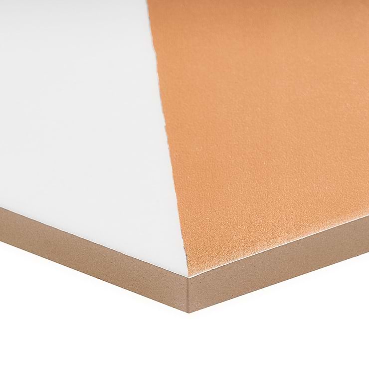 HexArt Pop Orange 8" Hexagon Matte Porcelain Tile