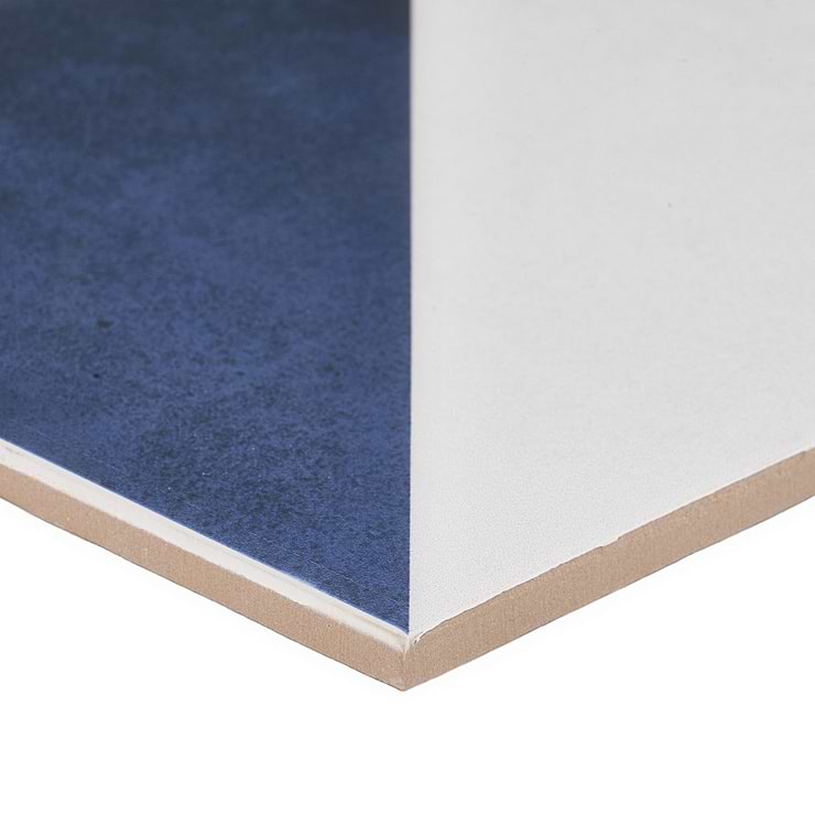 Art Geo Cement Dos Blue by Elizabeth Sutton 8x8 Matte Porcelain Tile