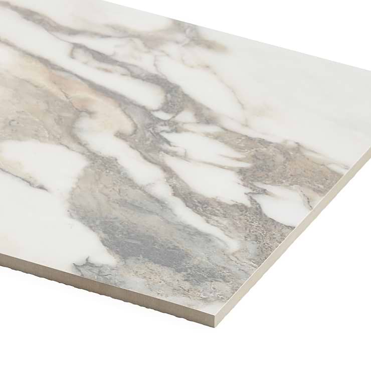 DreamStone Calacatta Rustico 12x24 Polished Porcelain Tile