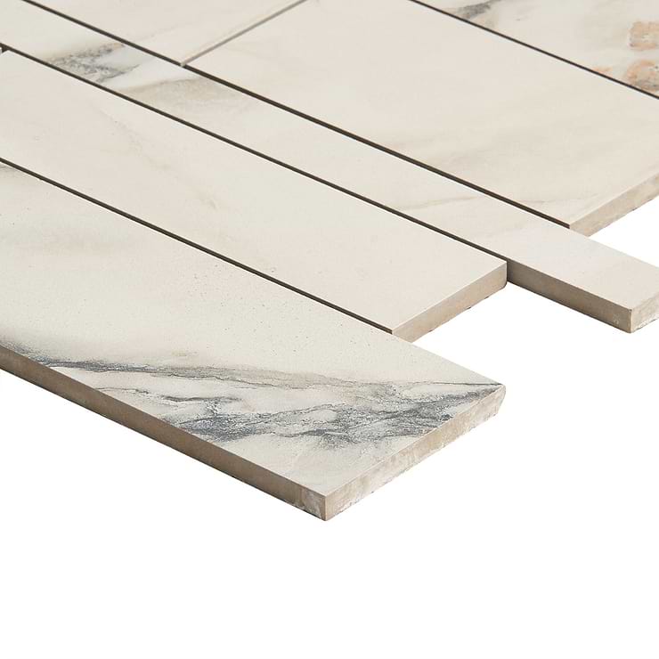 DreamStone Calacatta Rustico Railroad Matte Porcelain Mosaic