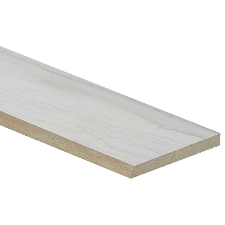 DreamStone Luminus White 3x24 Polished Porcelain Bullnose