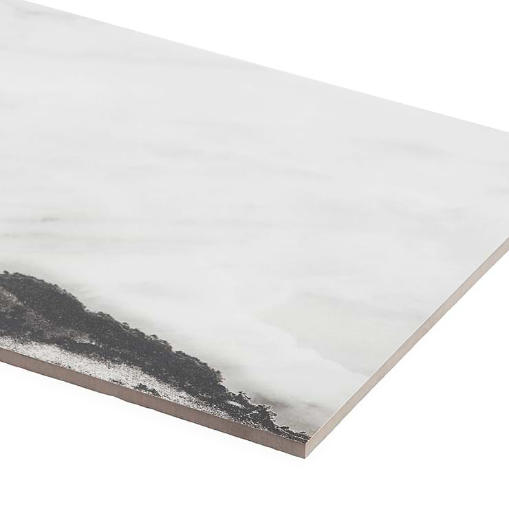 DreamStone Panda White 12x24 Polished Porcelain Tile