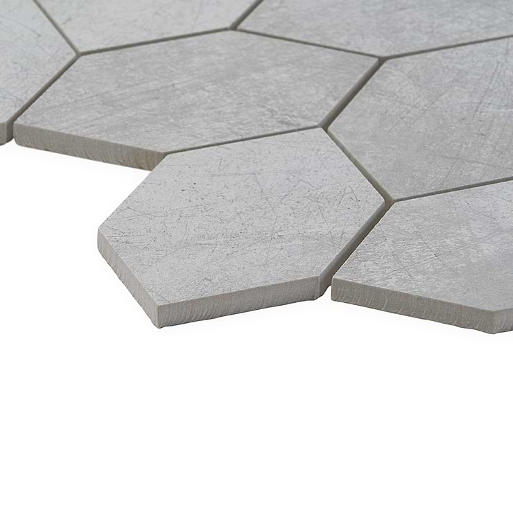 Bond Excalibur Medium Gray Foliage Matte Porcelain Mosaic Tile