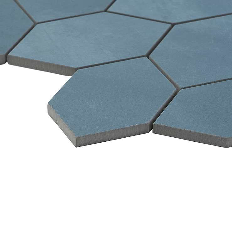 Bond Indio Blue Foliage Matte Porcelain Mosaic Tile