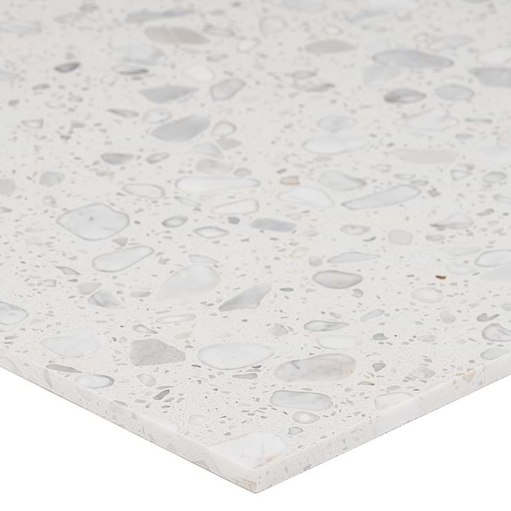 Terrazzo Italy Sacra Bianco White 24x24 Honed Terrazzo Tile