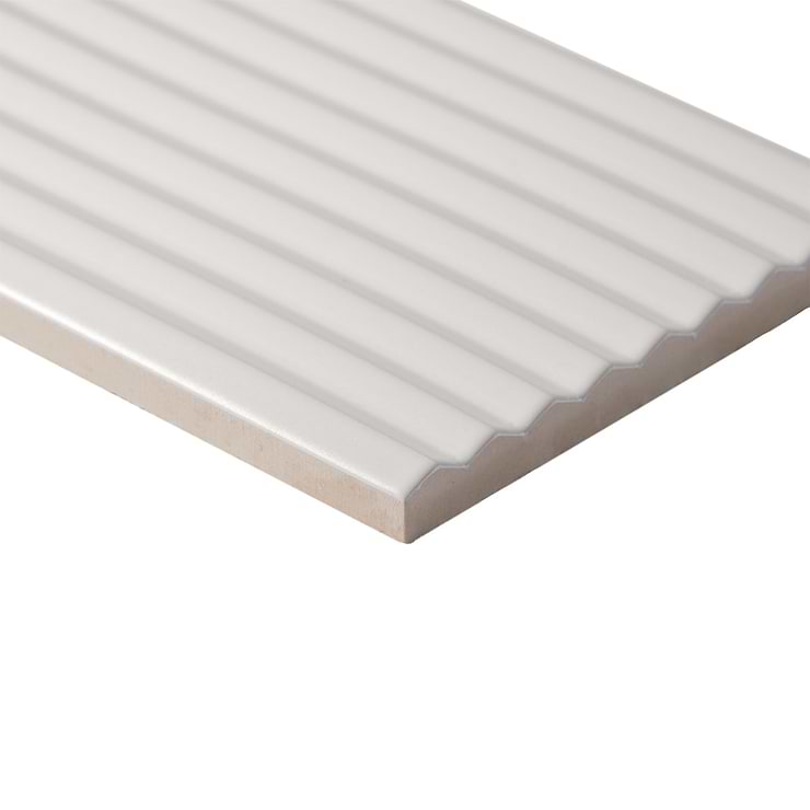 Zeal Linear 3D White 5x10 Matte Porcelain Tile