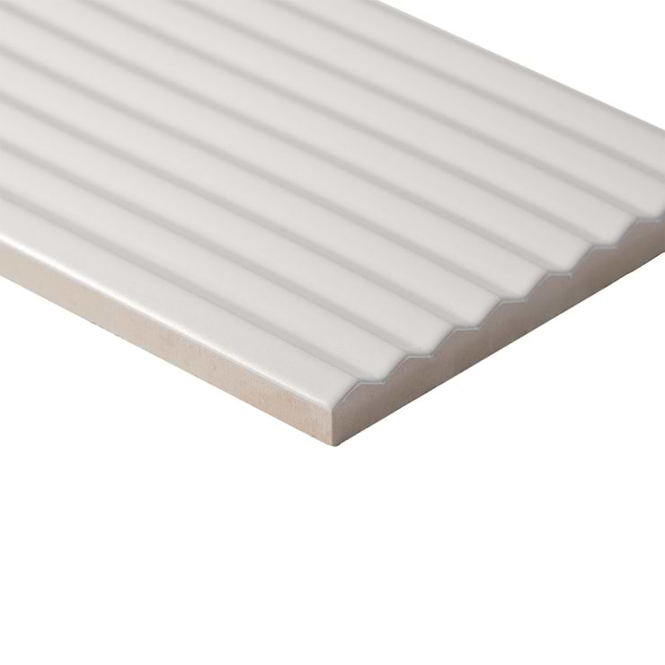 Zeal Linear 3D White 5x10 Matte Porcelain Tile