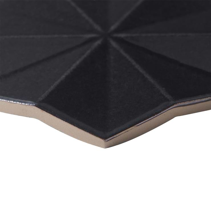 Zeal Ogassian 3D 6" Hexagon Gunmetal Gray Glazed Porcelain Tile