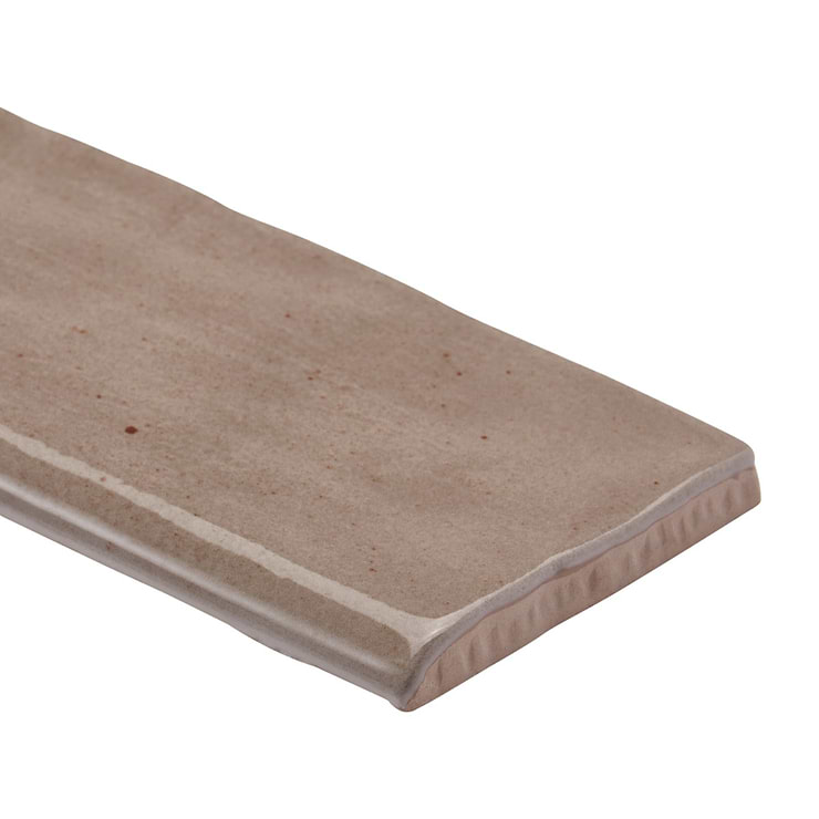 Portmore Taupe 3x8 Glazed Ceramic Bullnose