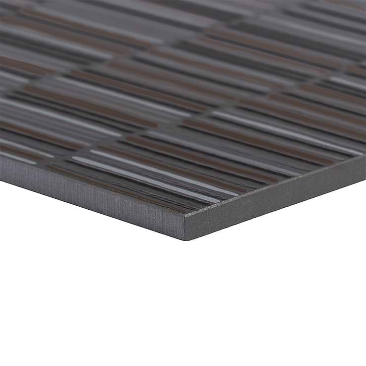 Setana Black 12x24 Artisan Decor Porcelain Tile