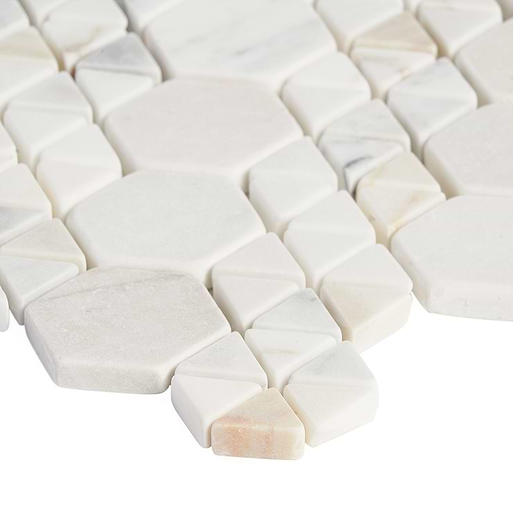 Aspekt Hex Matte Calacatta Mosaic