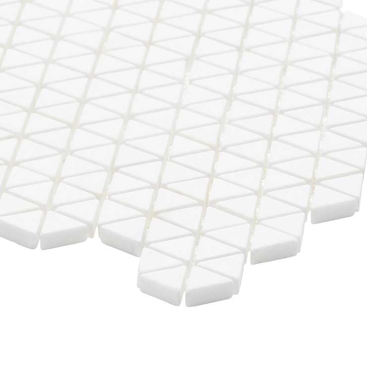 Aspekt White Jade Honed Marble Mosaic Tile