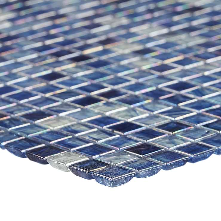 Celeste Bermuda Blue 1x1 Glass Polished Mosaic Tile