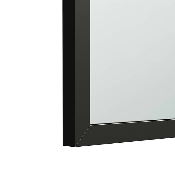 Burke 34x78" Reversible Framed Shower Screen with Grid Glass in Matte Black