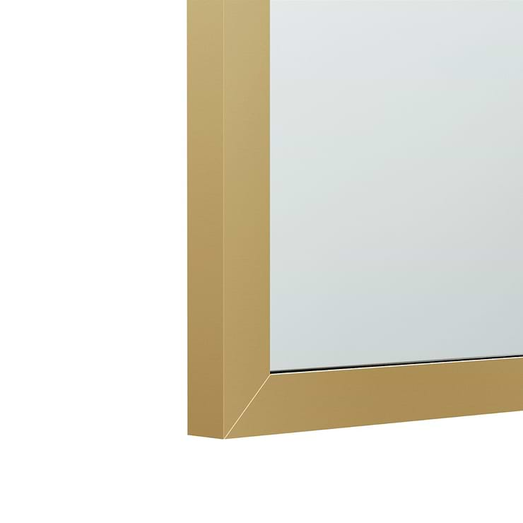 Burke 34x78" Reversible Framed Shower Screen with Clear Glass in Matte Brushed Gold