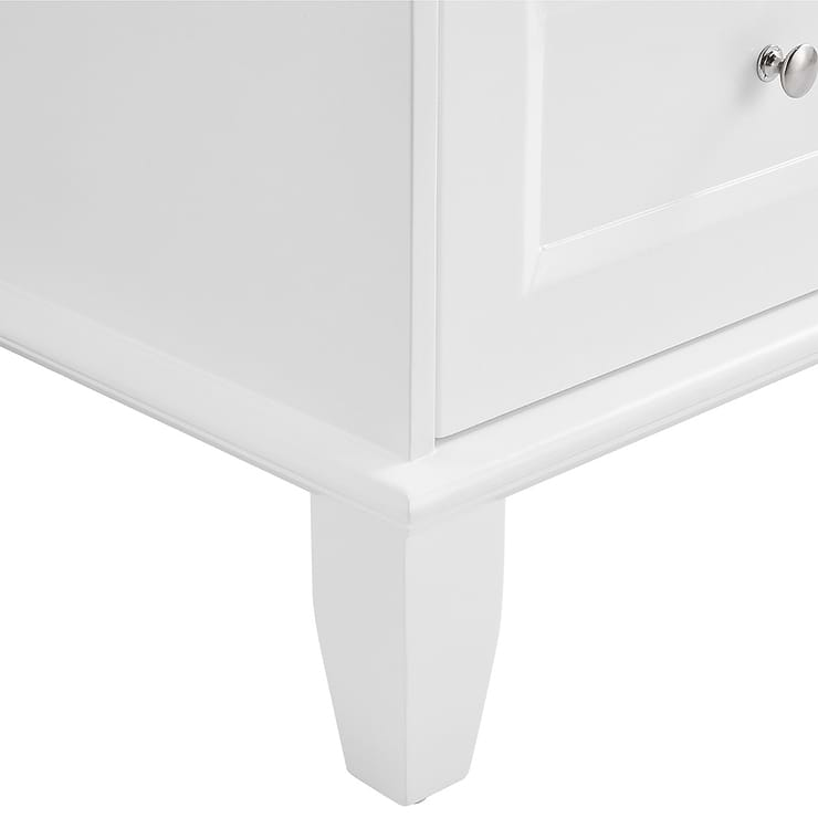 Nora 30" White Vanity with Carrara Marble Top and Ceramic Basin