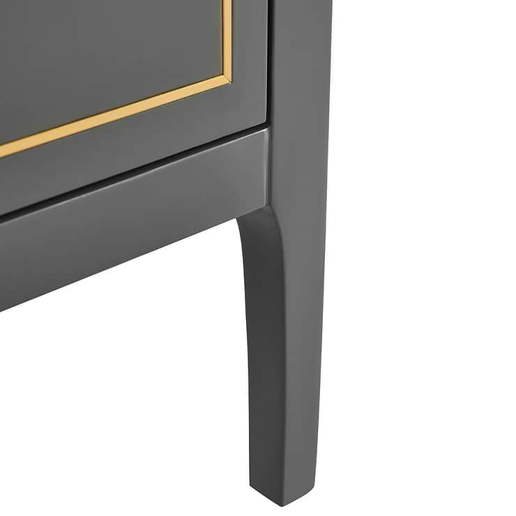 Province Charcoal and Gold 24" Single Vanity with Carrara Marble Top