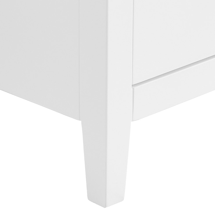 Iconic 24" White and Silver Vanity with Pure White Quartz Top and Ceramic Basin