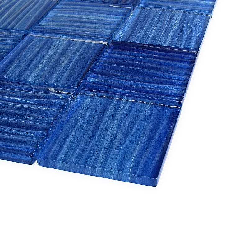 Bimini Cobalt 3x3 Polished Glass Mosaic