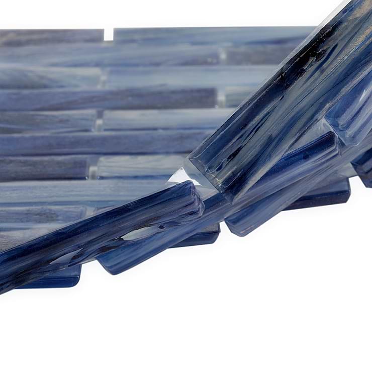 Artwater Iridescent Sky Blue 1x4 Polished Glass Mosaic Tile