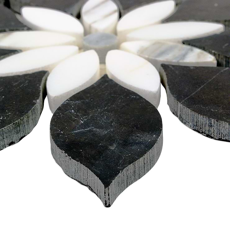 Wildflower Black Horizon Marble Tile 