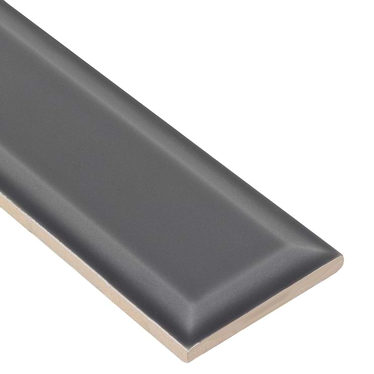 Astoria Beveled Midnight Gray 3x9 Glossy Ceramic Subway Tile