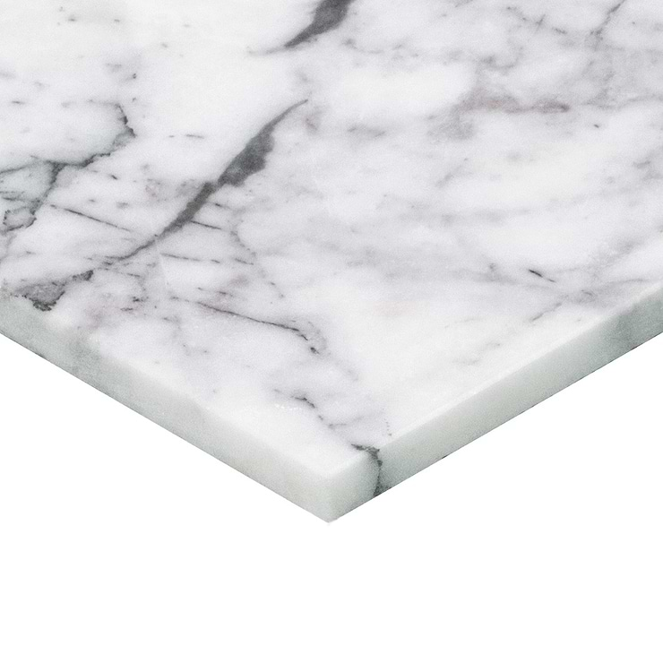 Lilac White 12x24 Honed Marble Tile