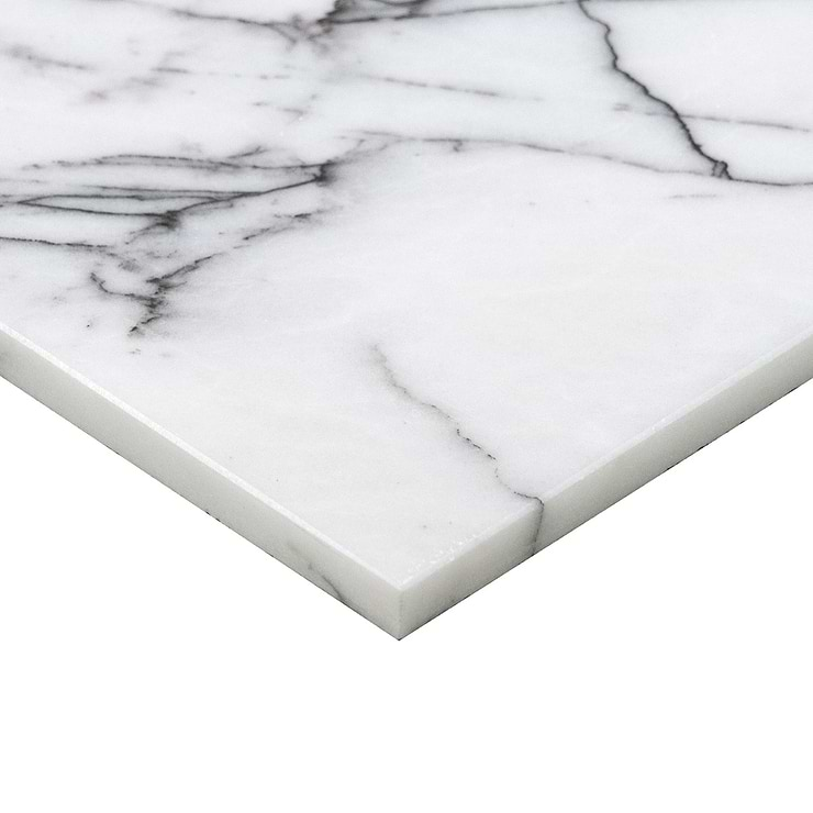 Lilac White 12x12 Polished Marble Tile