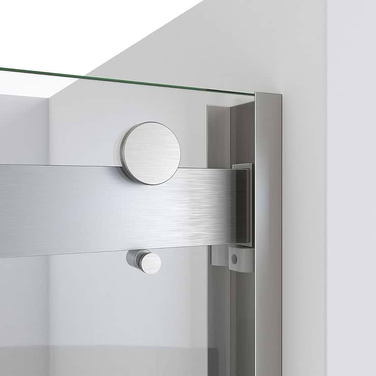 DreamLine Essence-H 60x60" Reversible Sliding Bathtub Door with Clear Glass in Brushed Nickel