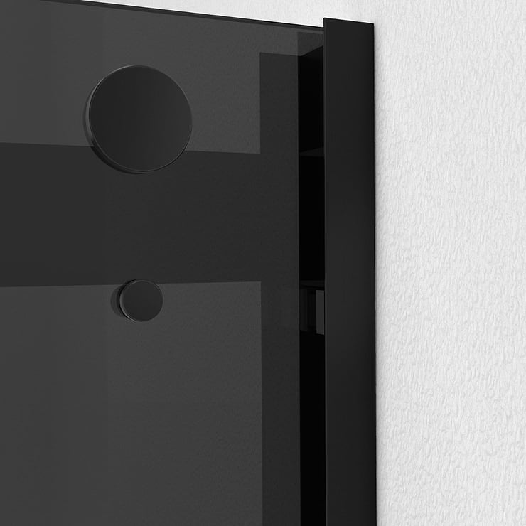 DreamLine Essence-H 60x76" Reversible Sliding Shower Alcove Door with Smoke Gray Glass in Satin Black