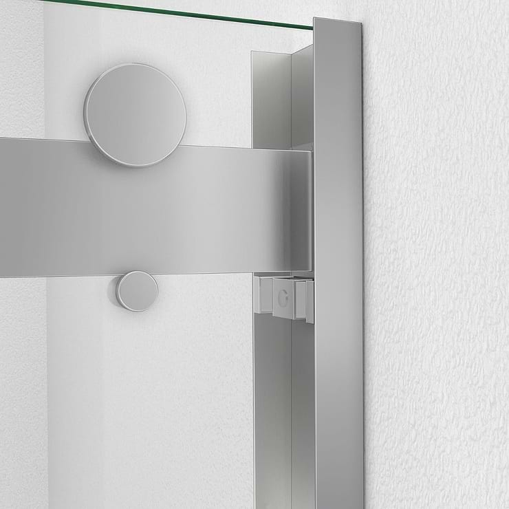 DreamLine Essence-H 60x76" Reversible Sliding Shower Alcove Door with Clear Glass in Brushed Nickel