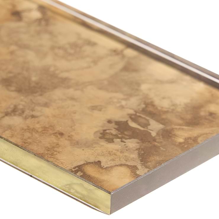 Vilna Antique Mirror Oro 3x6 Glass Tile