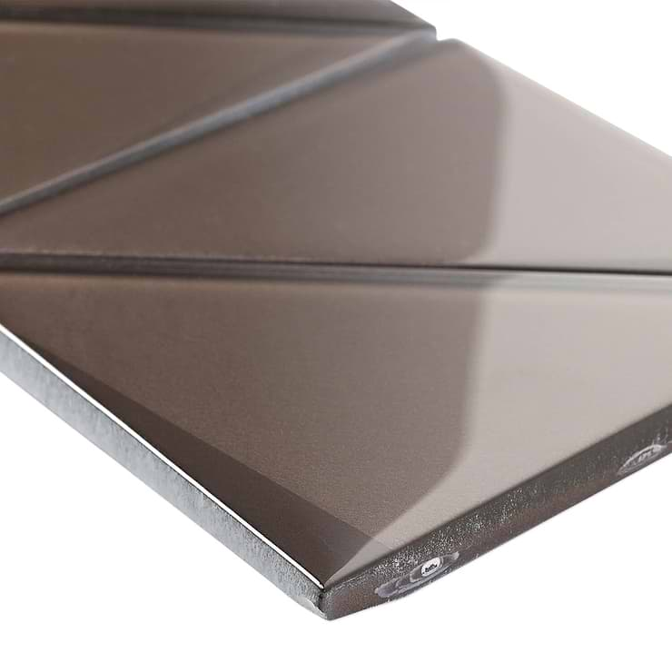 Remington Bronze Beveled Triangles Glass Mosaic Tile