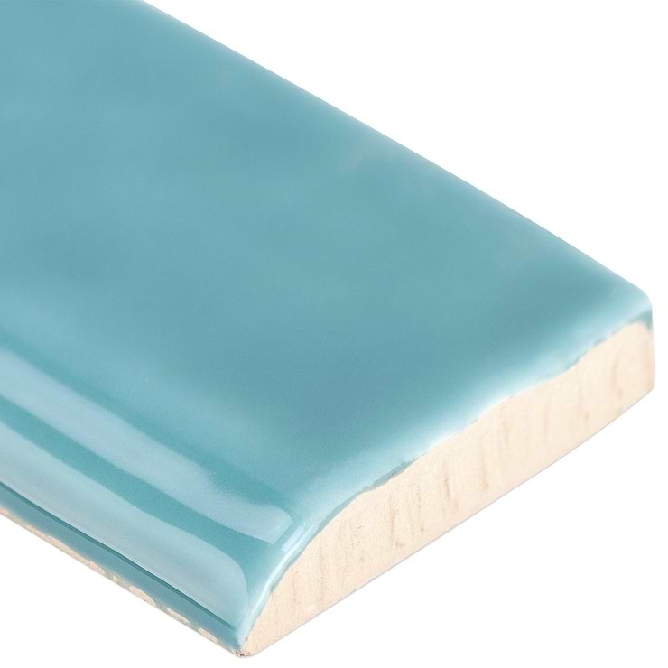 Seaport Aquamarine 2x10 Polished Ceramic Bullnose