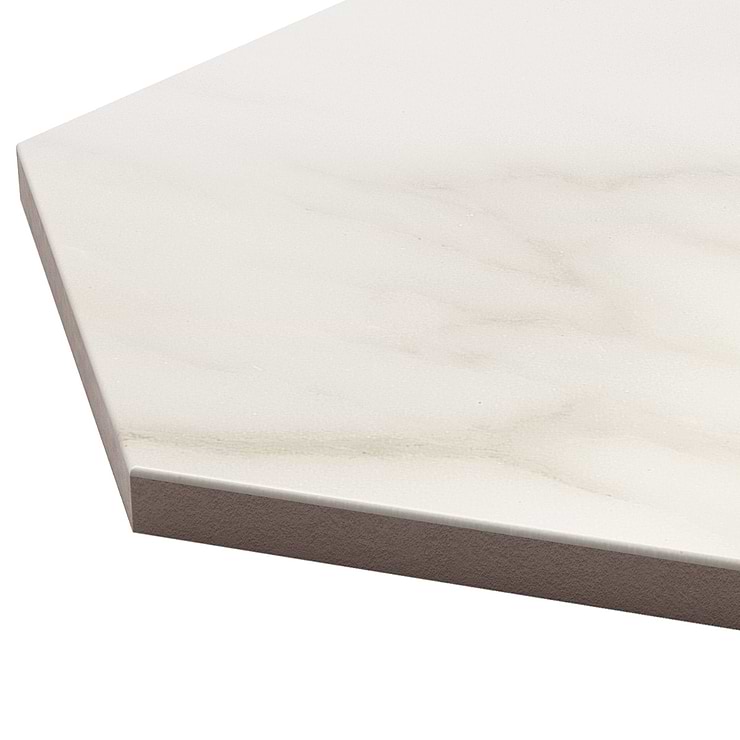 Amalfi Calacatta 6” Hexagon Matte Porcelain Tile