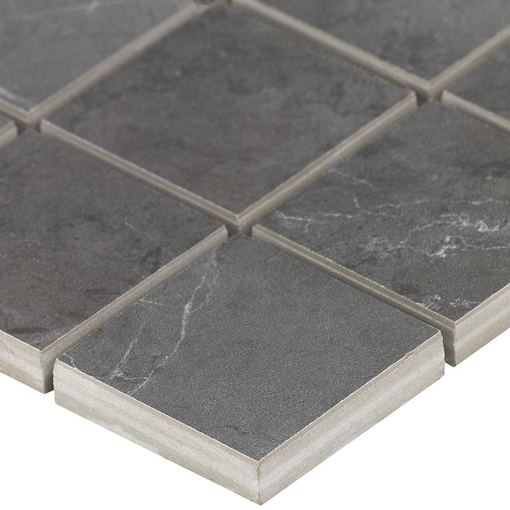 Marble Tech Amani Grey 2x2 Matte Marble Look Porcelain Mosaic Tile