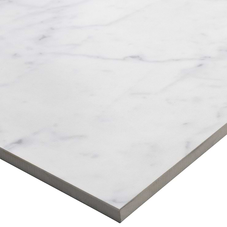 Marble Tech Bianco Gioia 24x24 Polished Marble Look Porcelain Tile 