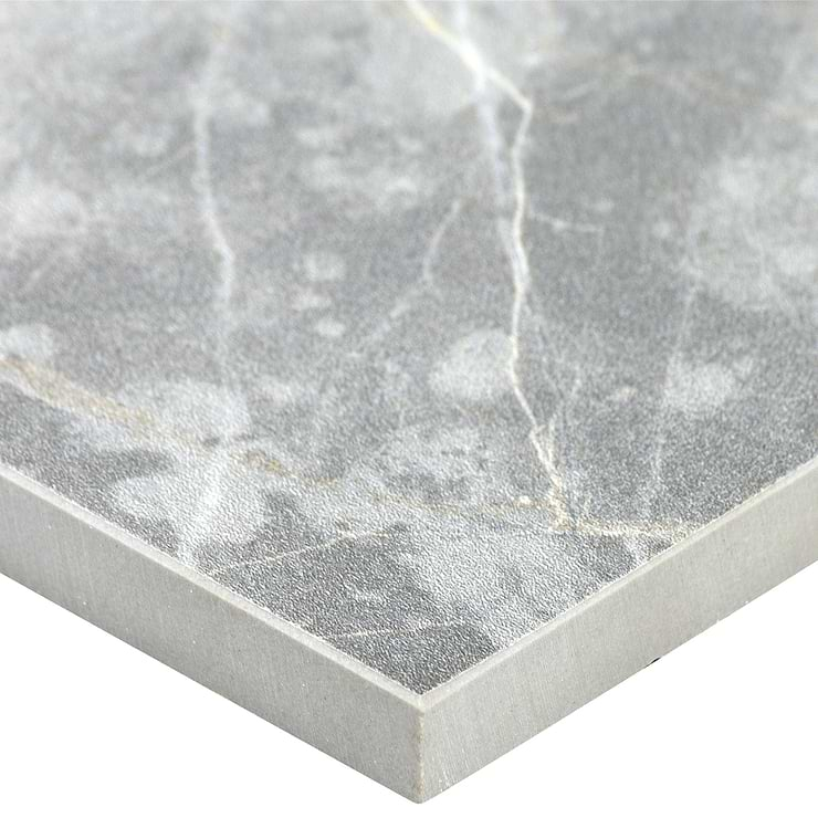 Marble Tech Grigio Imperiale 12x24 Polished Marble Look Porcelain Tile