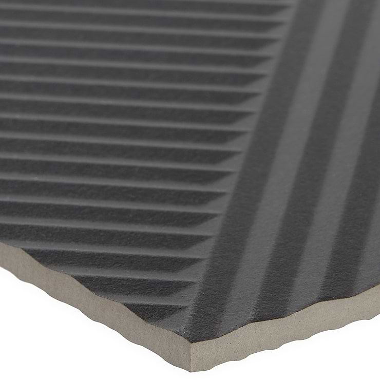 Renzo Grafite Black 3D Matte Porcelain 12x24 Tile