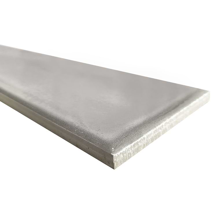 Stacy Garcia ArtBlock Grigio Gray 4x16 Glossy Porcelain Tile