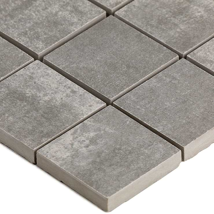 Basic Cement Ash 2x2 Matte Porcelain Mosaic Tile