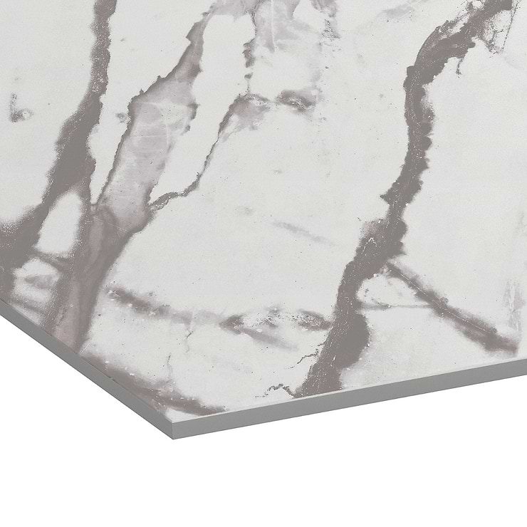 Calacatta Gray 10" Hexagon Matte Porcelain Tile