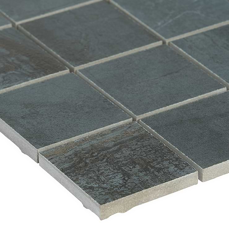Angela Harris Inspira Oxide Metallic Blue 2x2 Matte Porcelain Mosaic Tile